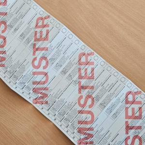 stimmzettel muster